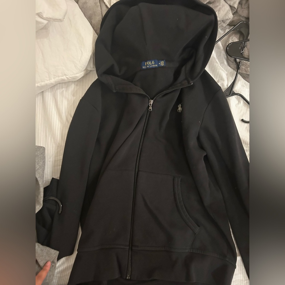 Black polo zip up